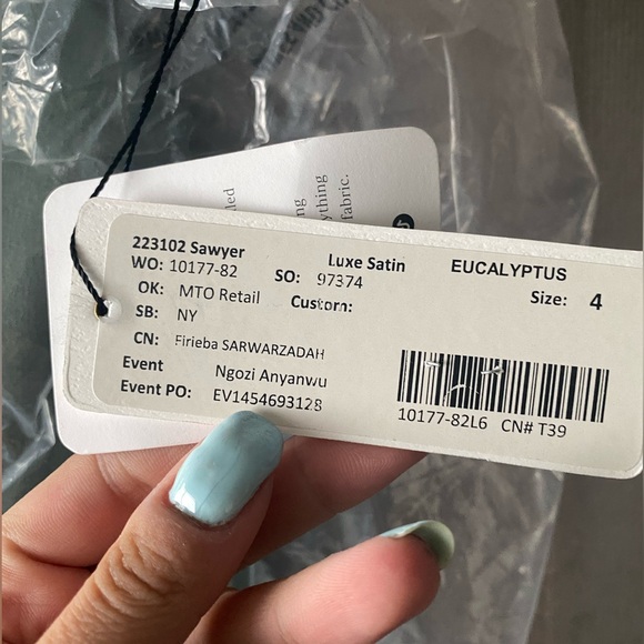 JENNY YOO SAWYER BRIDESMAID GOWN EUCALYPTUS Size 4 - Picture 3 of 8